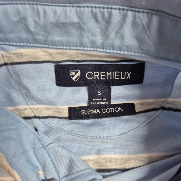 Daniel Cremieux Men's Polo Shirt Size S Blue White Striped Short Sleeve (14) - Picture 5 of 11